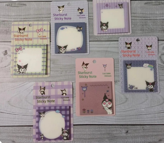 Kuromi Transparent Sticky Notes