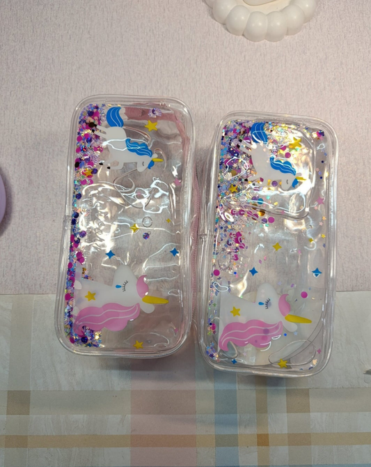 Water Confetti Clear Pouches