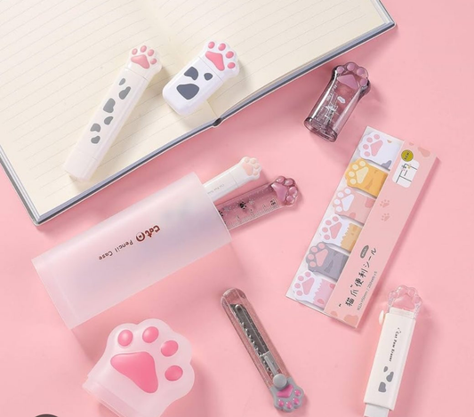 3D cat paw pencil case