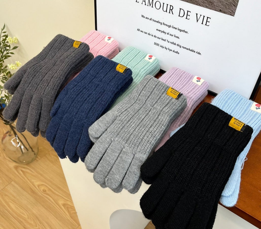 Mobile Touch Screen Knitted Wool Gloves for adults