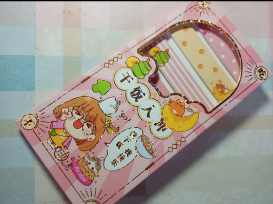 Korean girl sticky note book