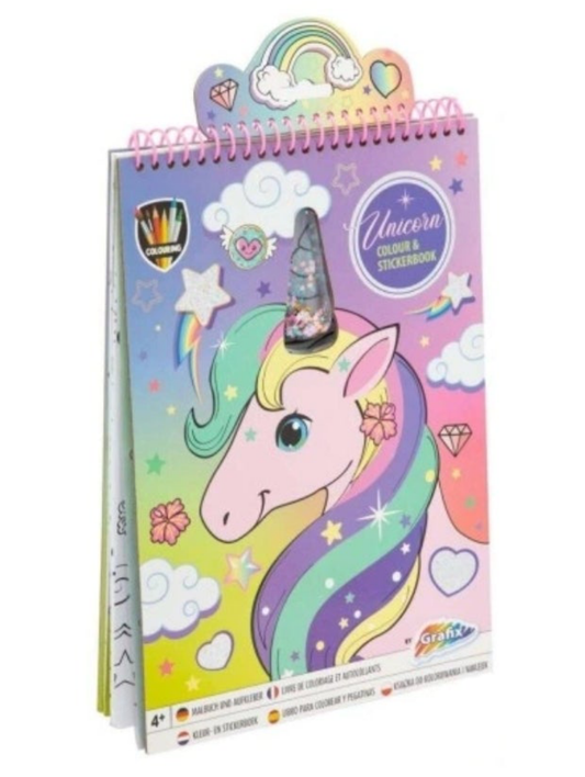 Unicorn Colour & Stickerbook