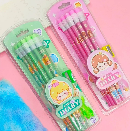 Girl Diary- Stationery Set