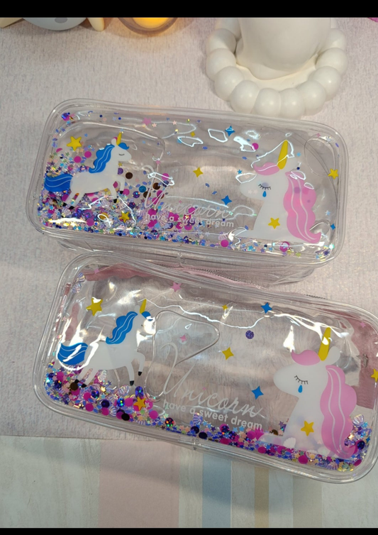Water Confetti Clear Pouches