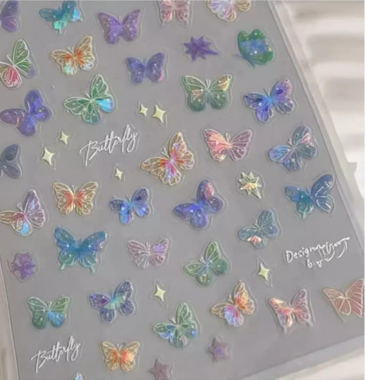 Glitter Butterfly Sticker Sheet