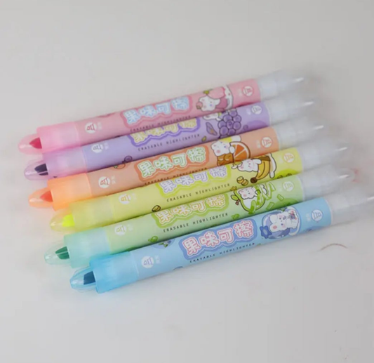 Erasable highlighter pen