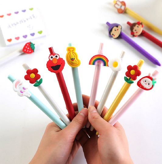 Cute Novelty Gel Pens With Character Toppers