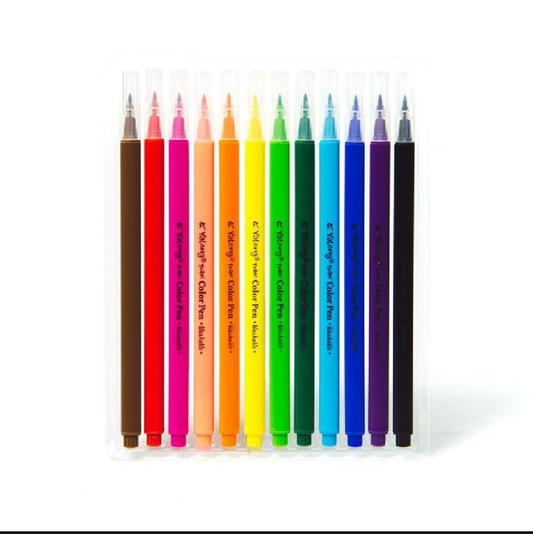 Yalong Felt-tip pen Color Marker Set Of 12pcs