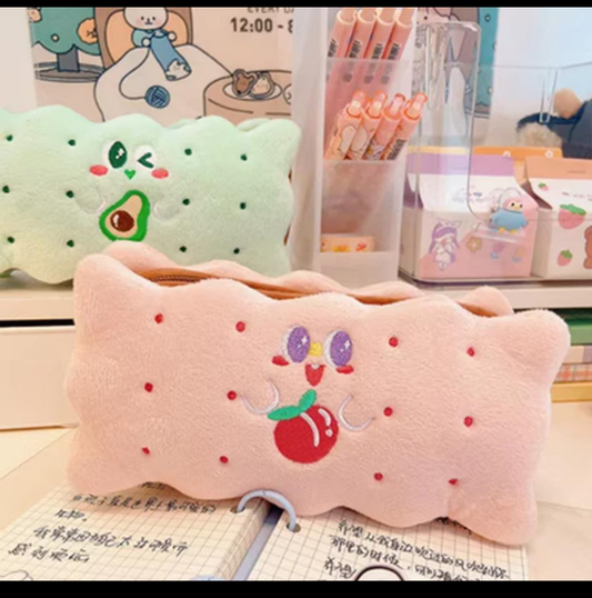 Biscuits Kawai Pencil Pouches