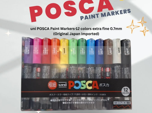 Uni Posca Paint Markers (12 colors set)