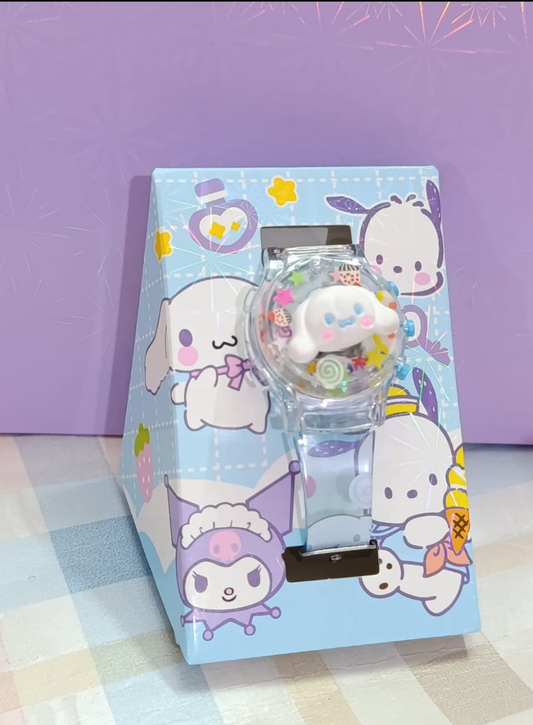 Sanrio themed confetti filled spinning watches