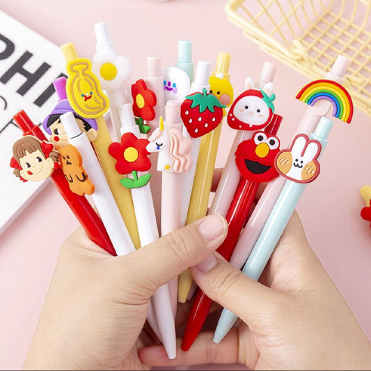 Cute Novelty Gel Pens With Character Toppers