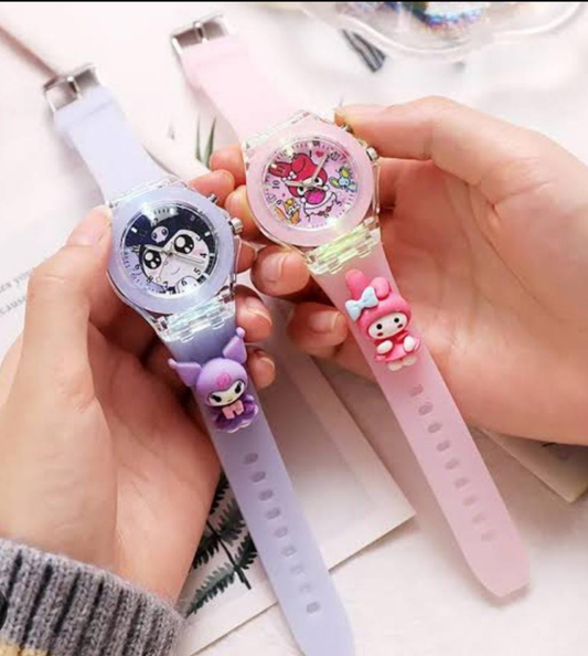 Sanrio character watches with colourful lights