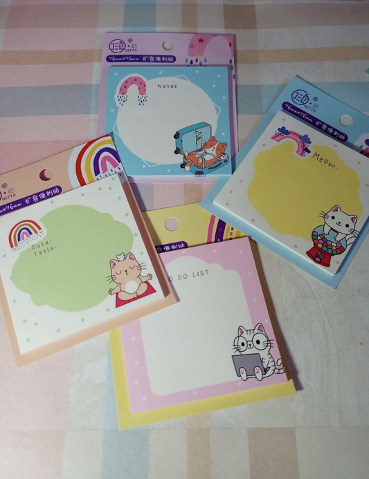 kawaii cat sticky notes 💫