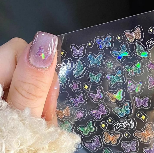 Glitter Butterfly Sticker Sheet