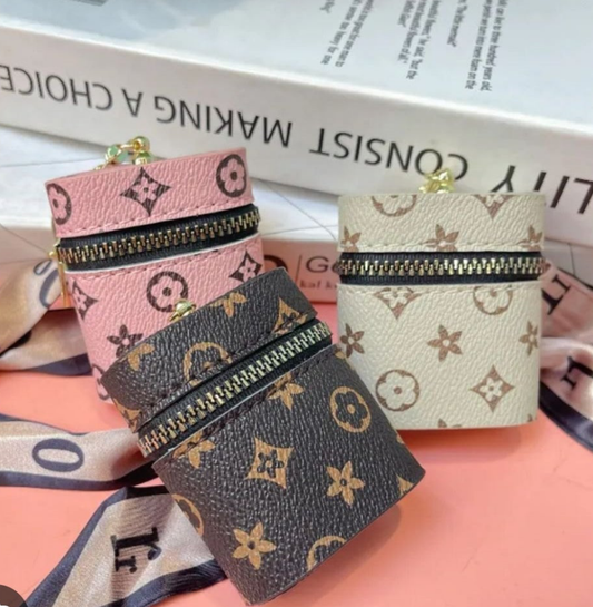Mini leather coin purse keychains