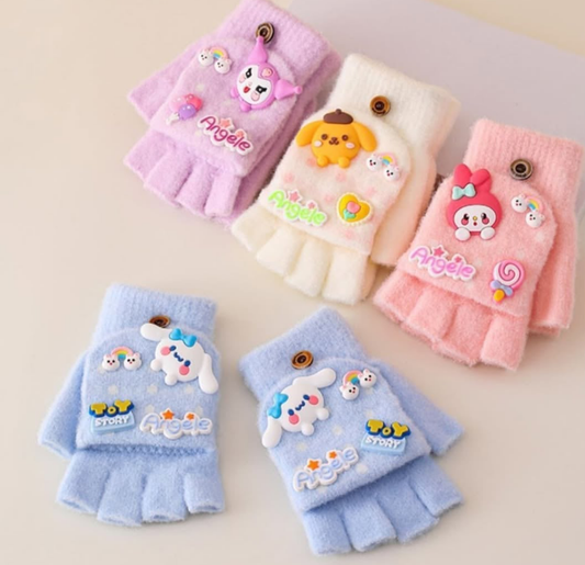 Sanrio character flap style gloves