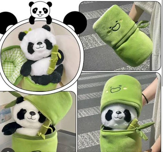Bamboo panda pillow