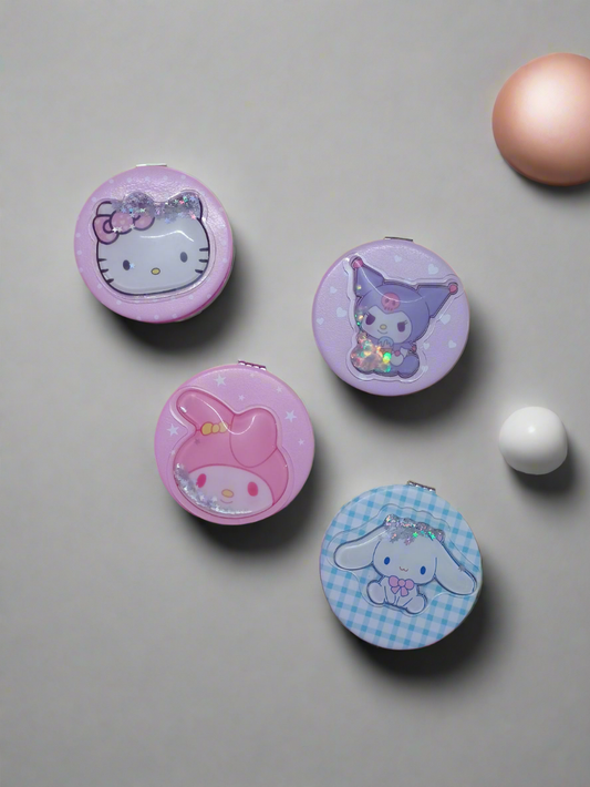 Sanrio character water filled double sided mirrors