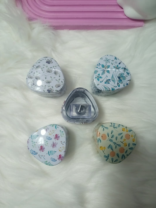 Floral Triangular-Shaped Pencil Sharpeners