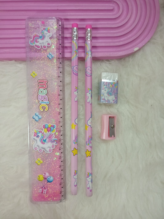 Unicorn-themed stationery set