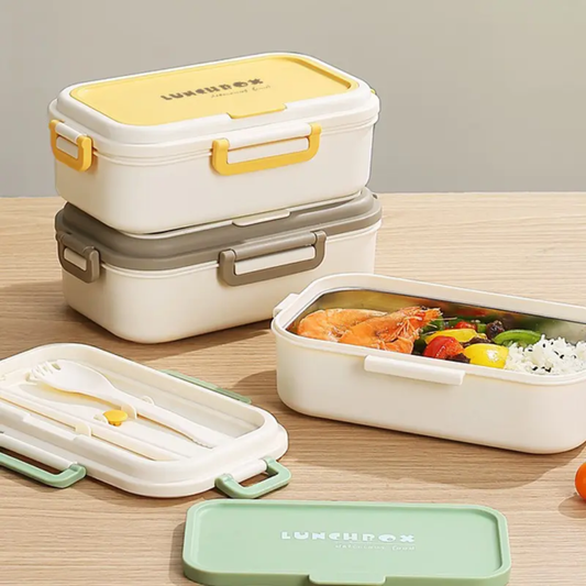 Work Lunchbox with stainless steel compartment and utensils