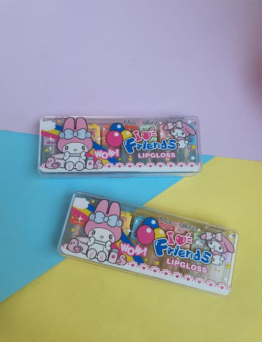 Set of 8 mini lip gloses