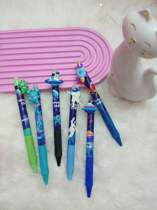 Space theme erasable gel pens