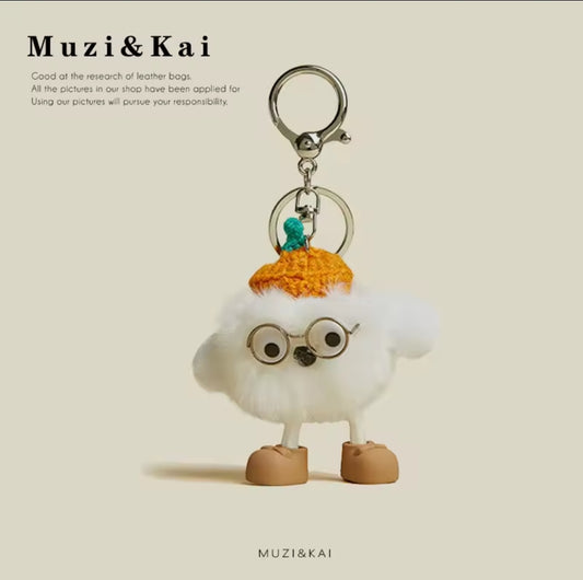 Poppy eyes Fur keychain