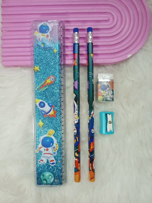Space-themed stationery set