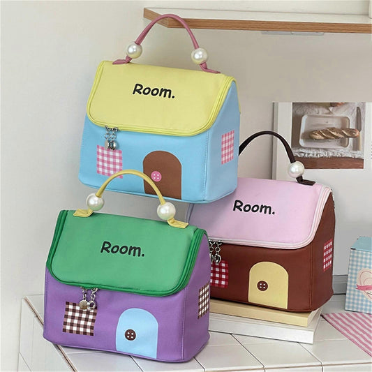 Charming House-Shaped Makeup Organizer Bag