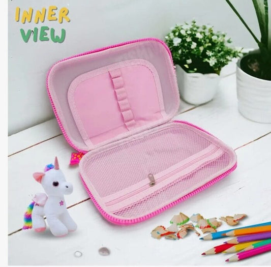 3D unicorn hardtop pencil case.