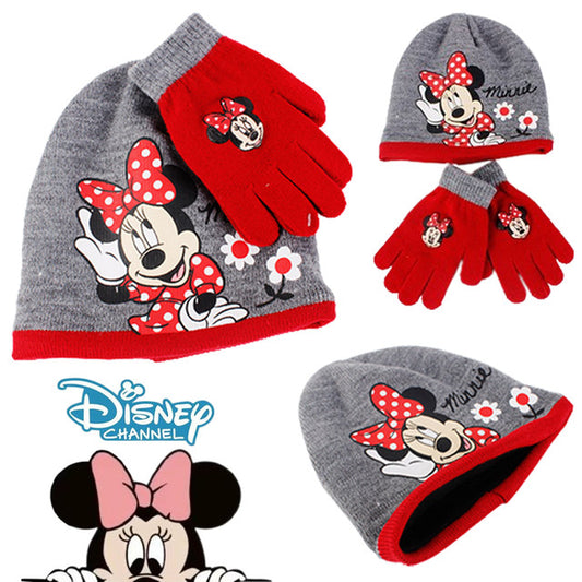 Disney Minnie Mouse Knitted Hat and Gloves Set
