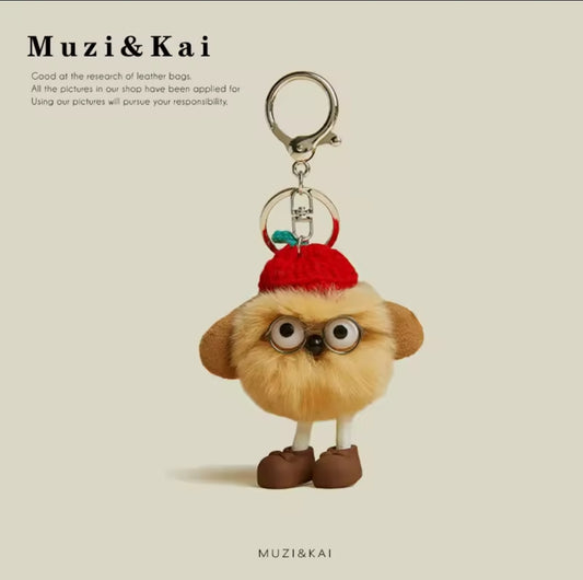 Poppy eyes Fur keychain