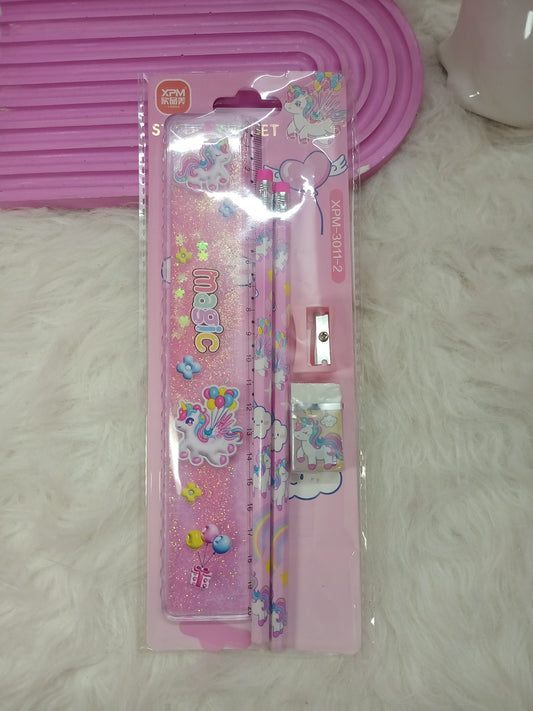 Unicorn-themed stationery set