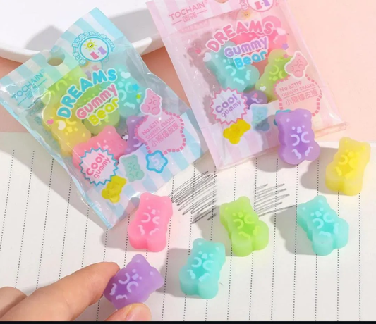 Pack of Gummy Bear Erasers