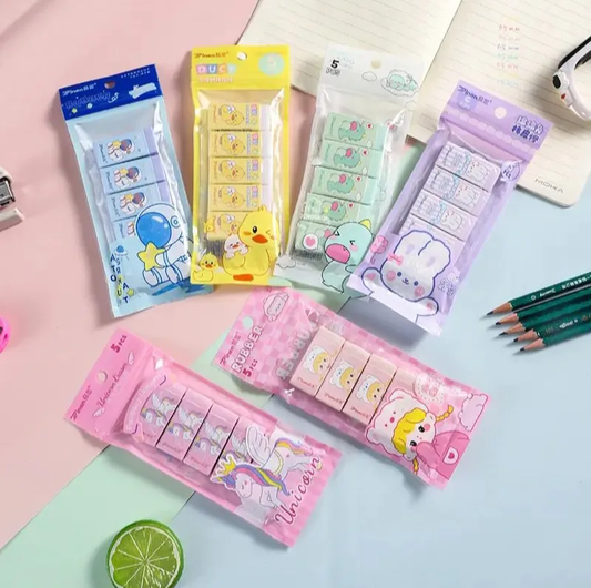 5 pcs Eraser Pack