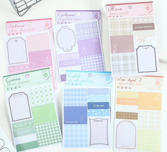 Checkered Memo Stickers
