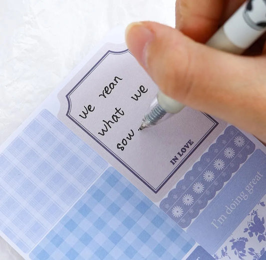 Checkered Memo Stickers