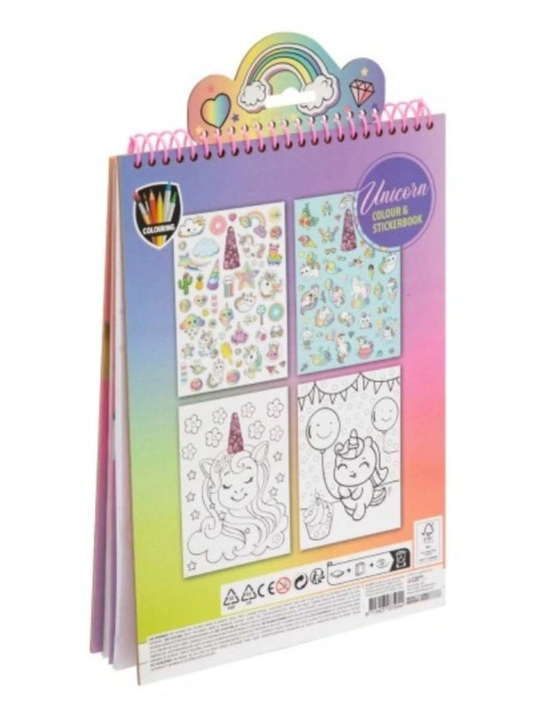 Unicorn Colour & Stickerbook