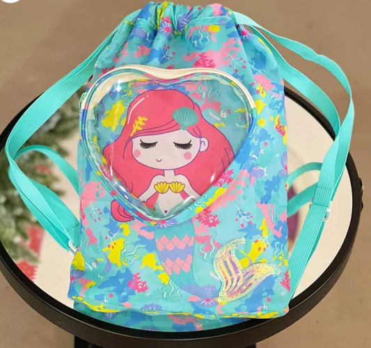 Vest mermaid-themed kids' swimming bag.