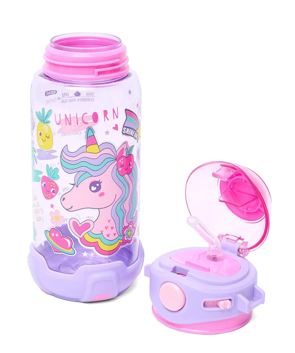 VEST Unicorn Printed Sipper Water Bottle 650ml