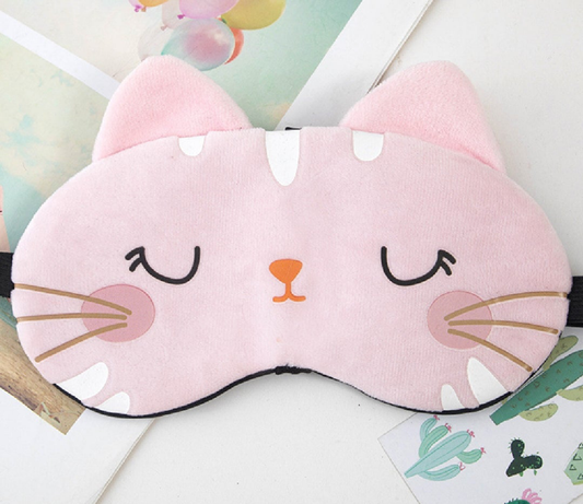Cat sleeping eye mask with cooling gel