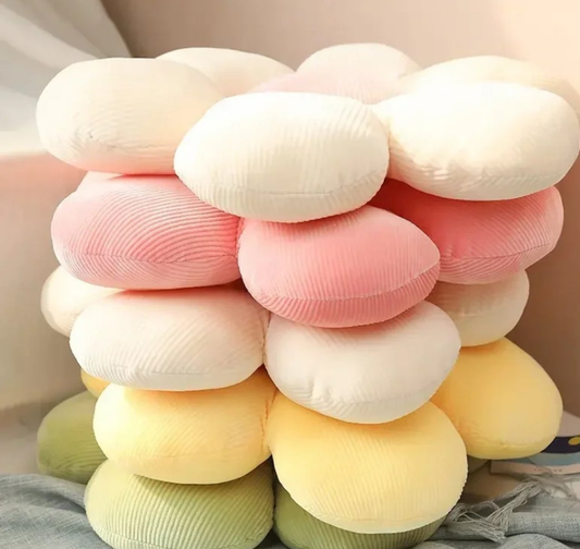Flower plush pillow