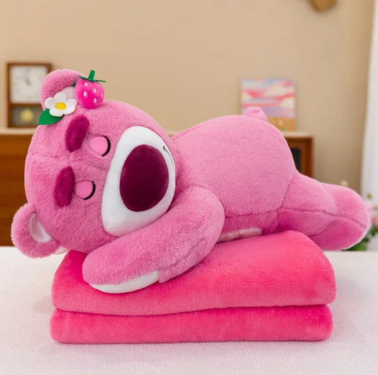 LOTSO Sleeping Pink Plush with Blanket
