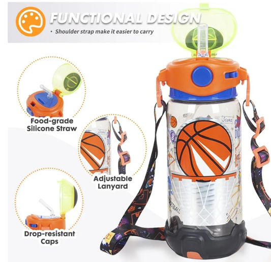 VEST football Printed Sipper Water Bottle 650ml