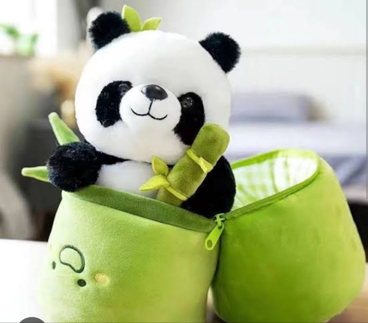 Bamboo panda pillow