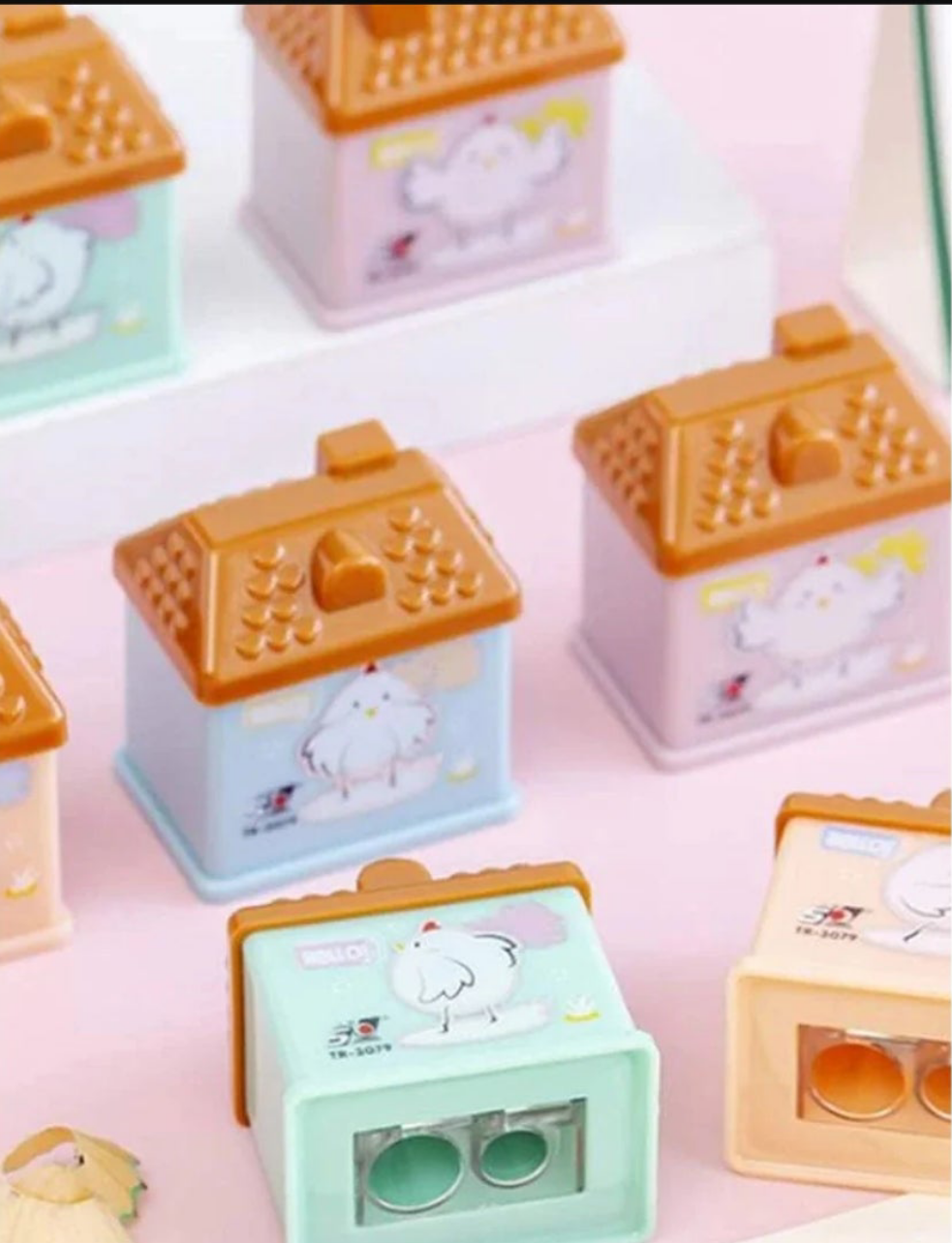Dual sided House Shaped Pencil Sharpener