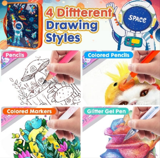 Vest Space-themed stationery art set for kids (36 PCS)
