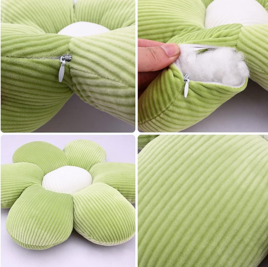 Flower plush pillow
